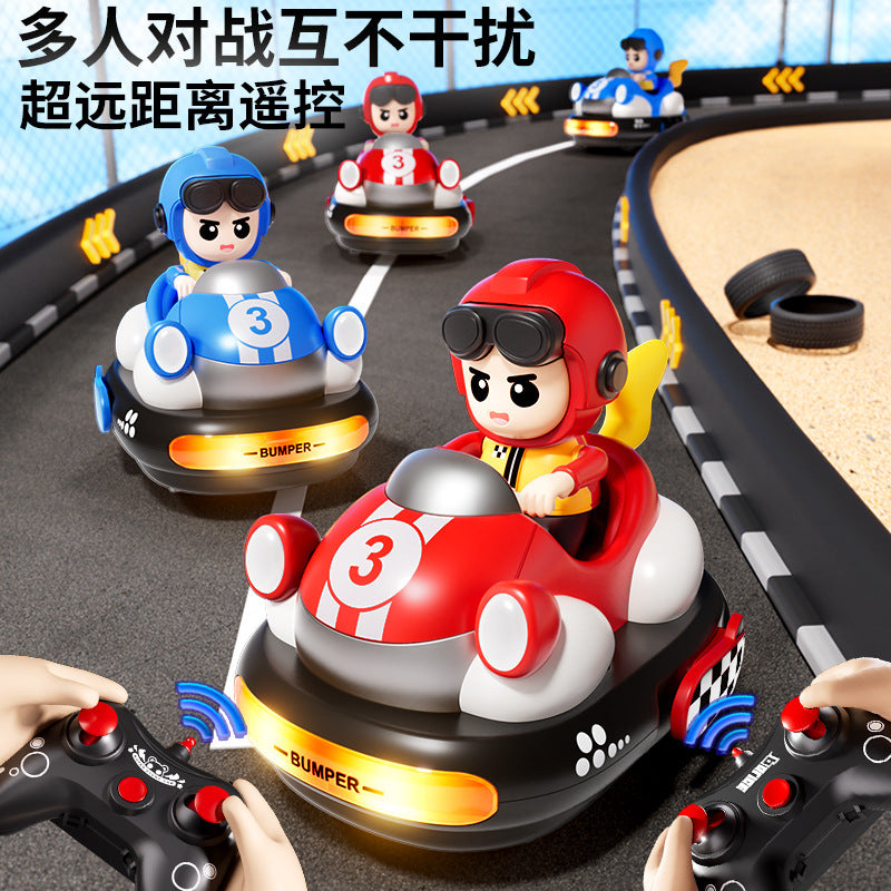 Fun childhood kids remote control go-kart bumper car toy - new year & birthday gift - two-player battle drift go-kart
