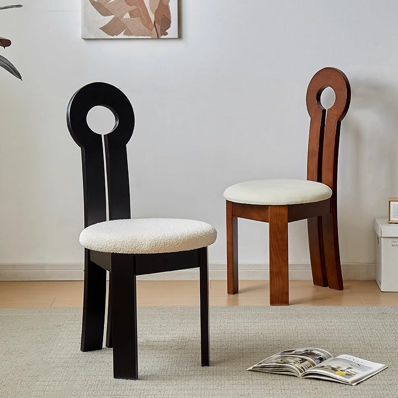 cream style dining chair comfortable long sitting back dining table chair for homecasual negotiation chair solid wood chair