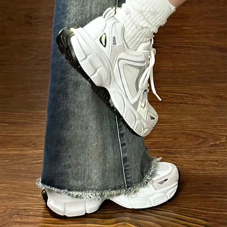 Dad shoes women's 2026new arrivalsummer thin women's shoes easiest for matchthick solebest sellingwhite shoescasual sneakers