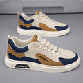 Men's summer new leather sneakers breathable athletic casual shoes youth trendy korean style versatile men's white shoes