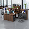 Screen desk cabinet combination staff partition office booth single slot including keyboard tray storage computer desk