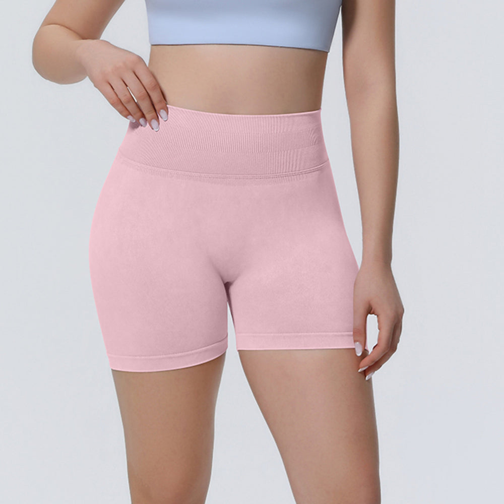 New seamless sand wash yoga shorts - high waist, butt-lifting, compression workout shorts for women - perfect for outdoor running, training, and fitness