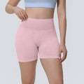 New seamless sand wash yoga shorts - high waist, butt-lifting, compression workout shorts for women - perfect for outdoor running, training, and fitness