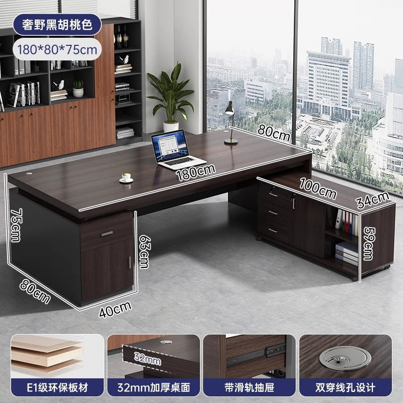 Desk Boss Table Single Desktop Office Table and Chair Combination Staff Desk Light Luxury Home Computer Desk
