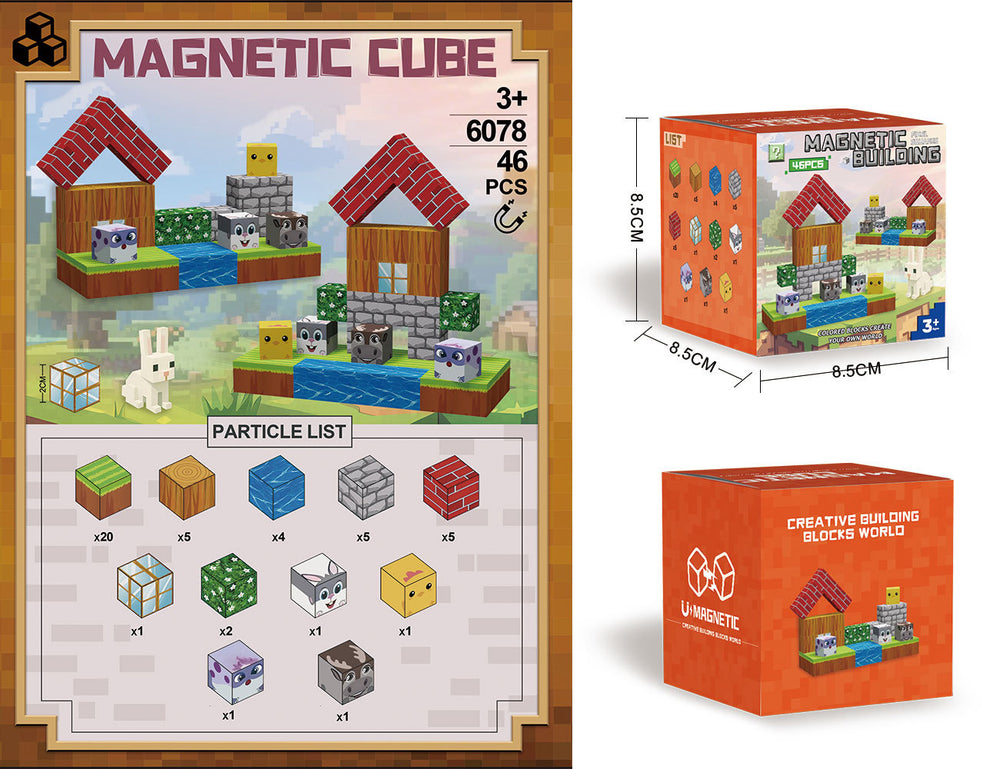 my magnetic world cube magnet magnetic building blocks series children's boy's assembly toy gift