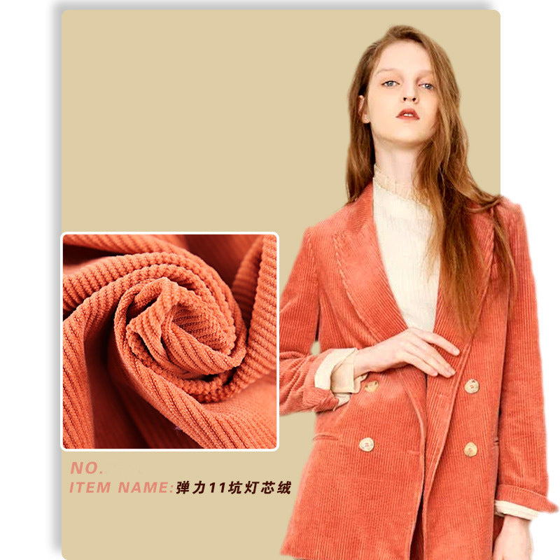 Elastic 11-pit corduroy fabric, all-polyester 11-strip corduroy fabric, sofa throw pillow, clothing, luggage, flannel