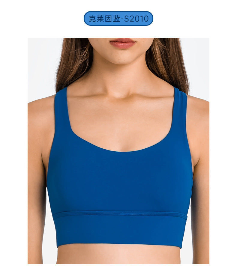 Trendy dopamine dressing macaron color sexy back yoga outfit - workout running fitness set