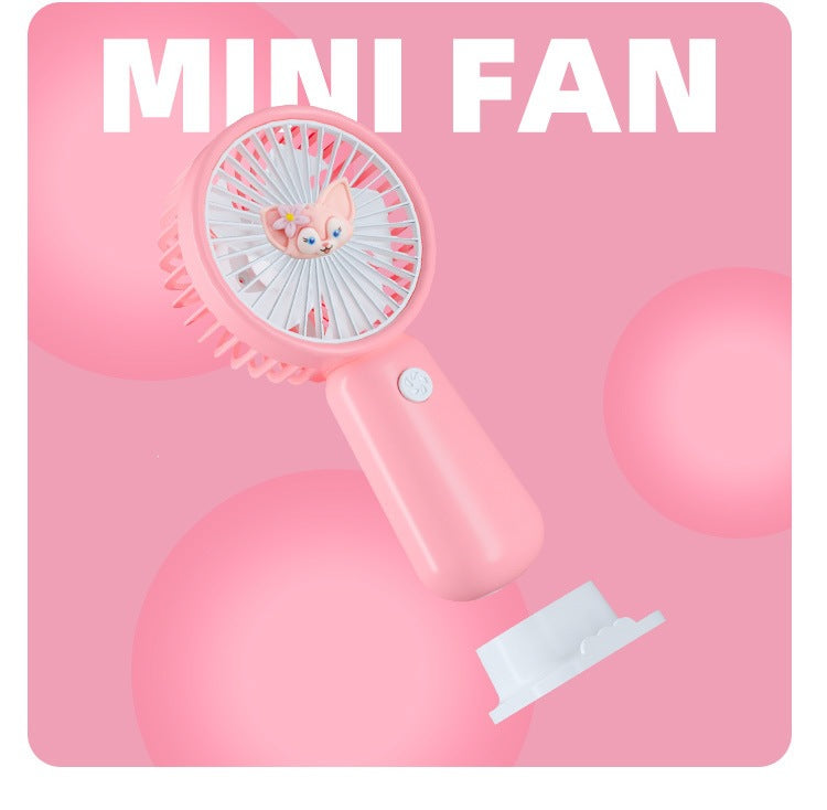 hot-selling handheld mini fan, featuring a cute floral cartoon design. usb powered, desktop mini portable fan, perfect for student gifts and wholesale