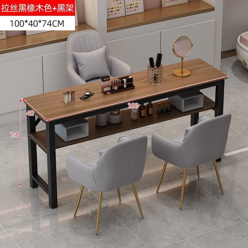 Nail art table nail art table and chair suit light luxury internet celebrity economical single japanese style imitation marble double single table