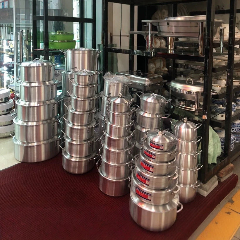 5pcs set of aluminum pots 34cm, 38cm, 40cm, 44cm, 48cm