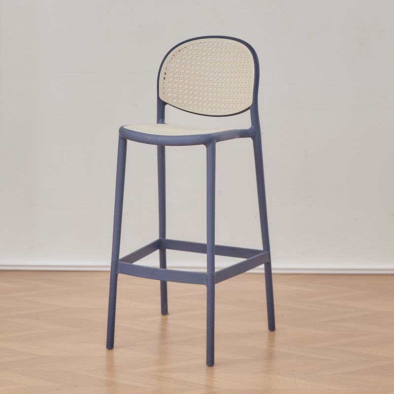 Modern casualfor home high chair scandinavian plastic bar chair rattan back bar chair balcony bar front chair
