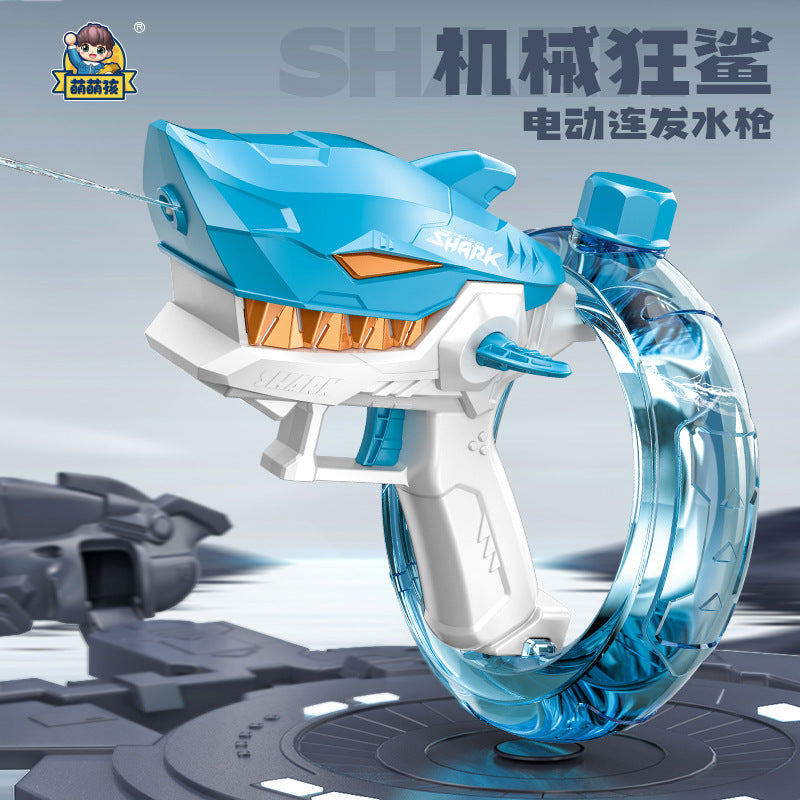 new shark electric water gun for boys and girls - kids' toy water blaster for summer fun - fully automatic continuous fire water gun