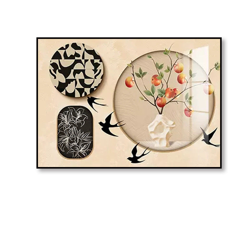 Medieval style meter box decorative painting household occlusion distribution box power box switch box signal box no punching pictures