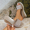 summer new arrival: women's wedge heel slippers for cross-border e-commerce. plus sizes available. 0.67cm heel height difference. wholesale options available. dropshipping to  and