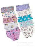 5 pairs per pack, new export-style bamboo fiber girls' briefs, breathable and comfortable, assorted styles shipped