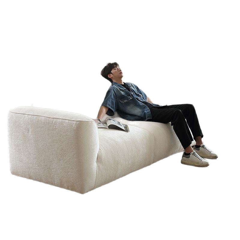 Fabric sofa italian style minimalist living room small apartment minimalist big black cow chenille velvet sofa straight row modular sofa