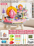 Pink magnetic fishing game set - diaoyutai edition [small fish * 20 + magnetic fish * 3 + fishing rods * 2] gift box + batteries