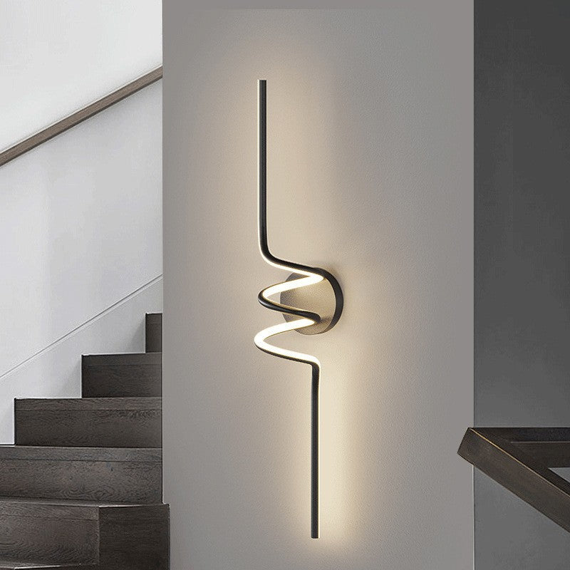 Creative stylish shape scandinavian wall lamp bedroom bedside living room background wall lamp casual modern aisle staircase lamp