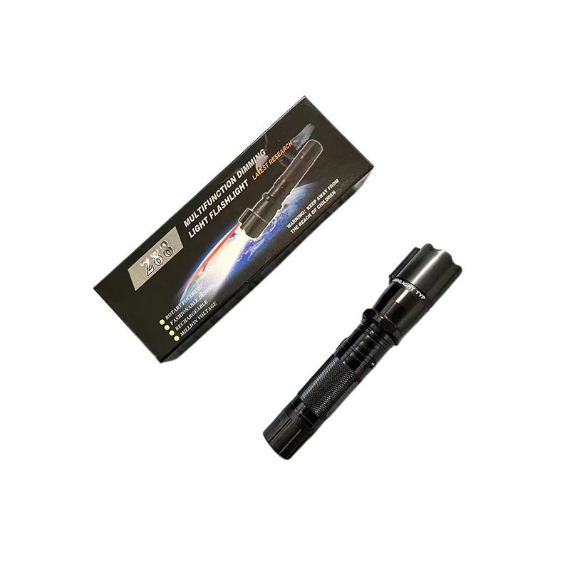 288 with infrared strong light flashlight, self-defense aluminum alloy outdoor lighting long-range rechargeable flashlight wholesale