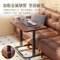 Adjustable height mobile desk with universal wheels, bedside table, reinforced legs, home desk for bedroom, living room, sofa, study table
