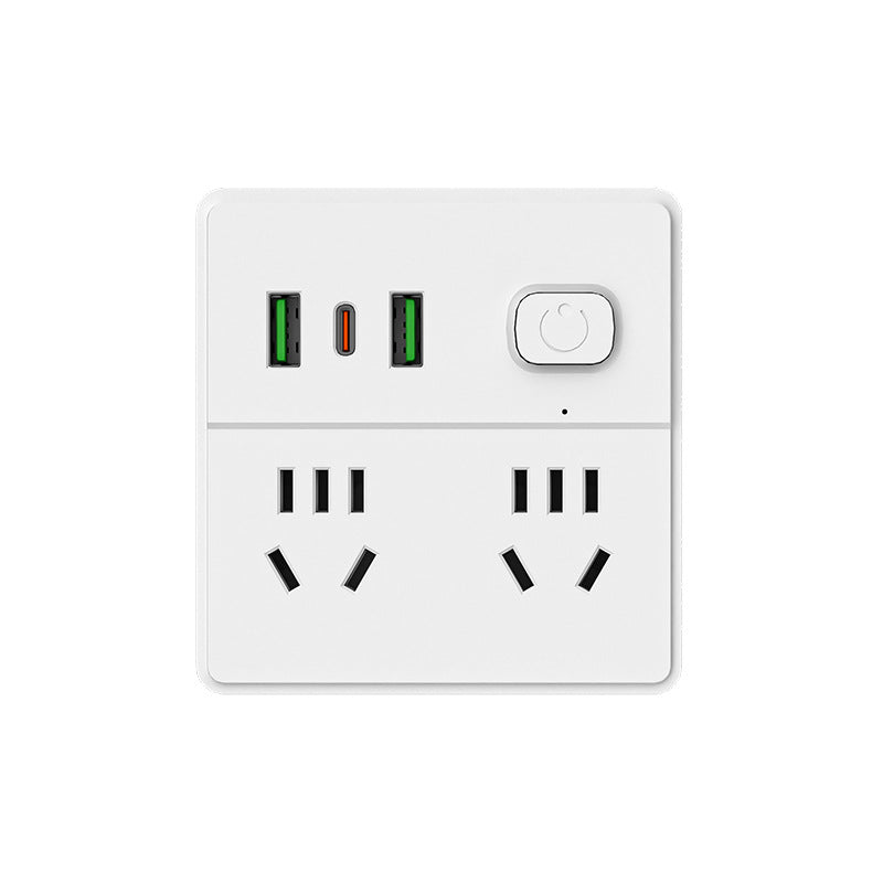 86-type one-to-multiple expansion socket converter, multi-function socket converter, one-to-four household split control switch power supply