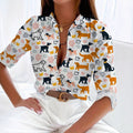 wholesale women's long-sleeved shirts, trendy all-season shirts with popular cross-border print designs, dropshipping available