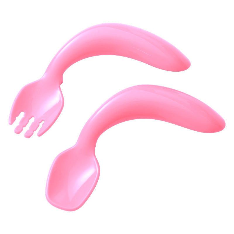 Baby learning to eat training elbow fork spoon spoon infant and child complementary food learning to hold fork and spoon box