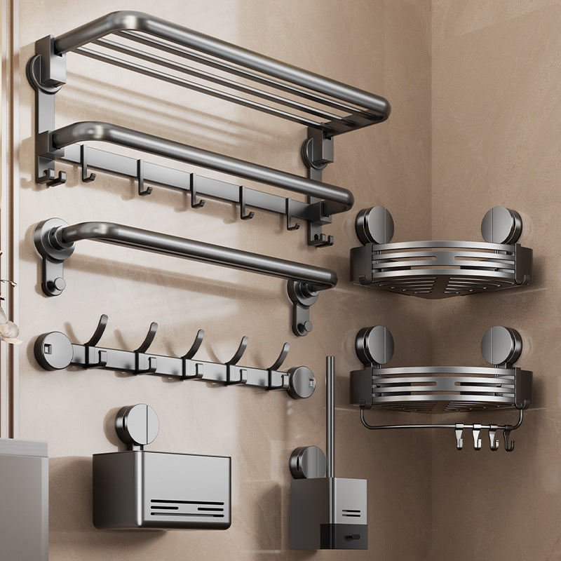 Suction cup towel rack, toilet free punching, bath towel rack, bathroom rack, toilet, toilet storage pendant set.