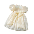 Girls' summer new collection dress  - baby girl bowknot tutu dress - birthday party dress - puff sleeve princess dress
