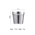 304 korean style stainless steel double-walled drinking cup - gold bbq restaurant beer mug - stepped gold tiered cup - cold drink cup