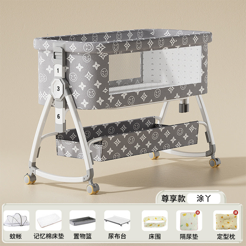 Baby crib - portable, foldable, multi-functional bassinet - newborn & toddler convertible bed