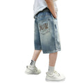 Boys' denim shorts - lightweight summer style,  new collection - kids' mid-length shorts, versatile summer pants for older boys