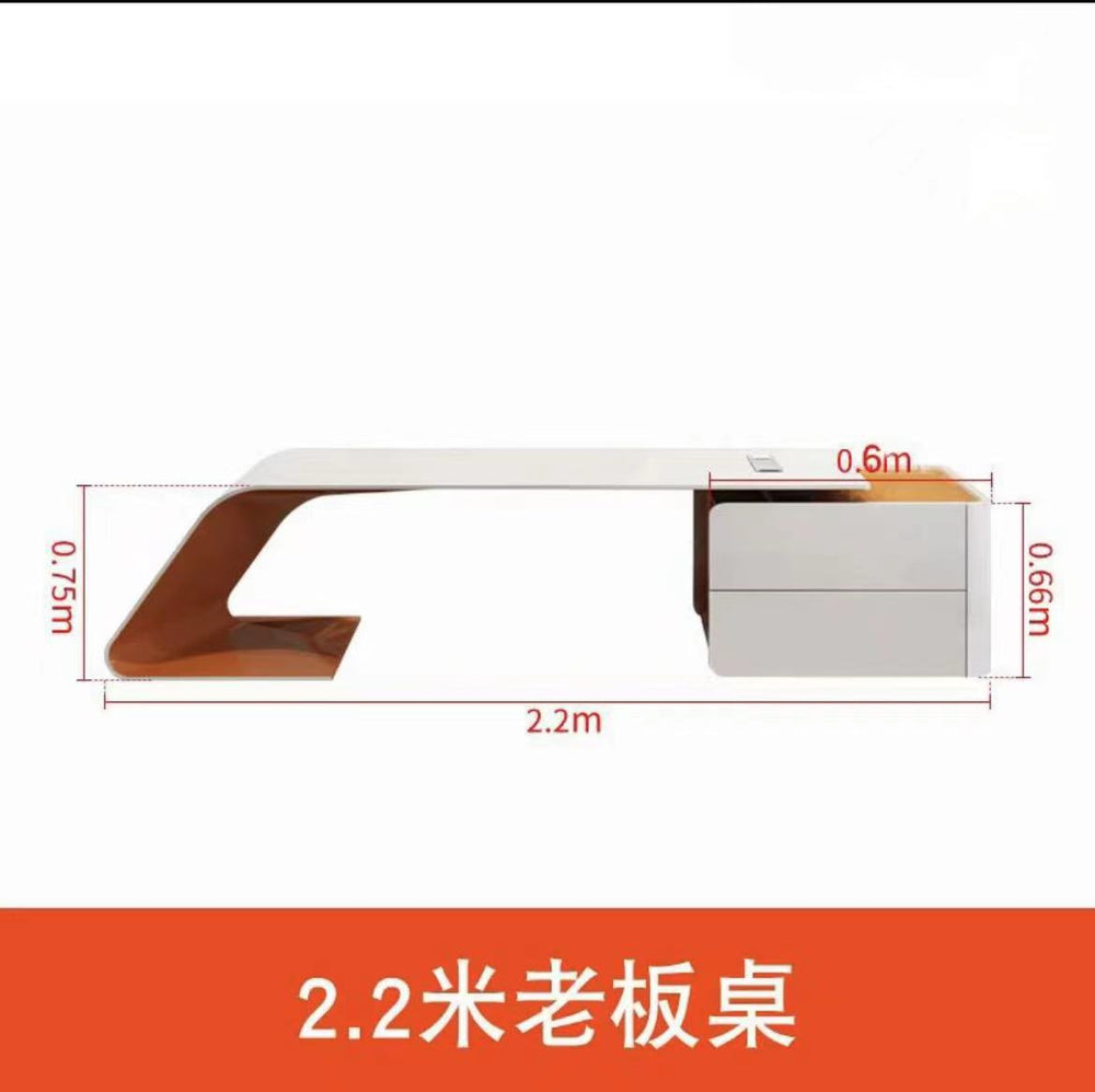 Painted boss table accessible luxuryfashion manager table casual modern female president desk creative stylish table and chair combination
