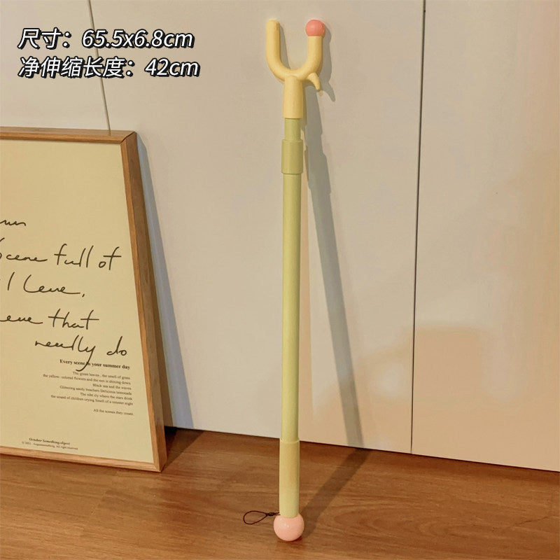 Clothes pole for home retractable clothes drying fork balcony long drying hanging clothes drying pole fork dopamine clothes pole