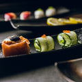 Japanese-style ceramic dessert platter - long serving plate for hotel, home, restaurant, sushi & sashimi presentation - creative tableware