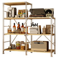 Wood style storage rack for homefloor-standing multi-layer storage rack sweeping robot washing machine under the air high stand