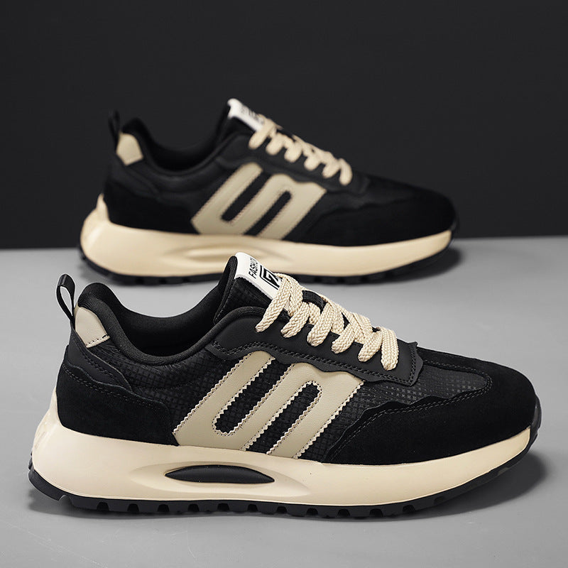 Men's spring new arrivals: argan shoes, trendy sneakers, men's leather running shoes, lightweight soft-soled athletic casual shoes for men