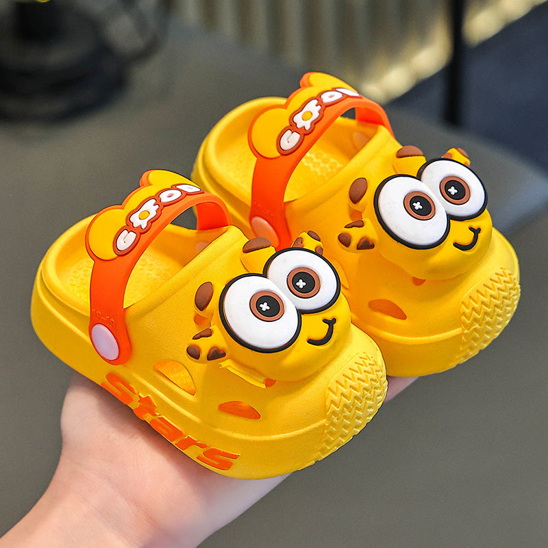 Kids slippers summer girl baby indoor soft bottomnon-slip cartoon cute sandals slippers boys beach clogs