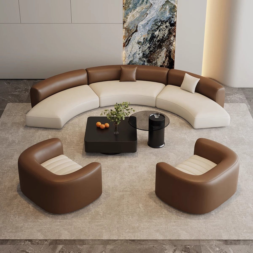 Semi-circular arc-shaped special-shaped sofa, rest area, reception, sales office, beauty salon, lobby, hotel club, casual room