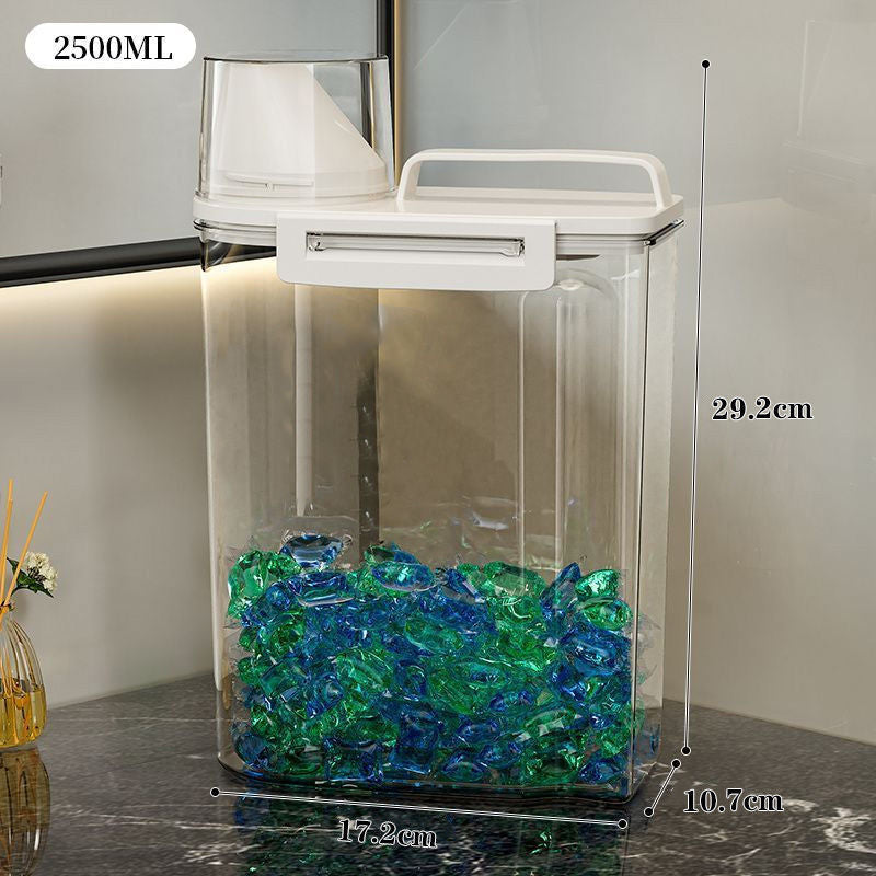 Cat Snack Storage Box Cat Food Storage Bucket Pet Snack Sealed Jar Moisture-proof Household Large Capacity Transparent Lid