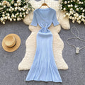 Thousand gold wind accessible luxuryclassy knittingdress women's summer silmslimming look design elegant chic mermaid dress