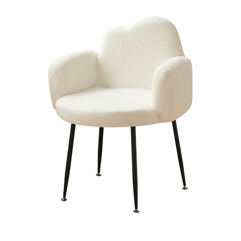 Cosmetic chair for home girls bedroom dressing stool manicure shop lambswool back chair manufacturer high elastic sponge