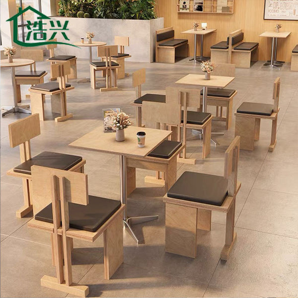 Light meal restaurant, card seat, sofa table and chair combination, tea restaurant, cafe, barbecue against the wall, sushi restaurant, bench chair
