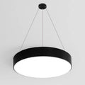 Led round ring pendant light - industrial style lighting fixture for office, gym, store, and hallway