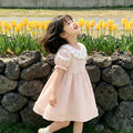 Hot-selling  new summer collection girls' dress: sweet lace collar, pure cotton baby girl princess dress for summer