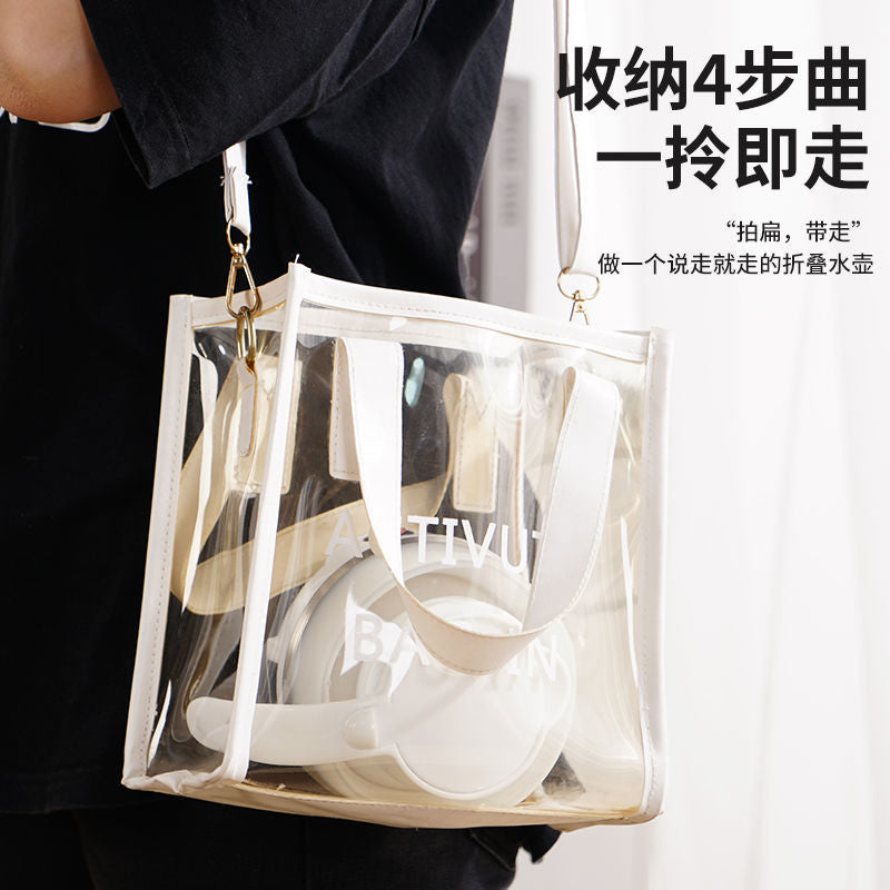 Travel foldable water kettle silicone electric water kettle portable water kettle small for home boiling water kettle cross-border american standard