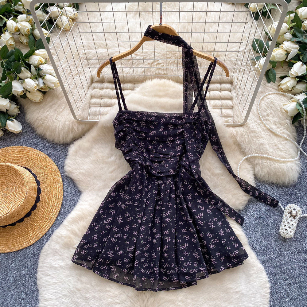 Lazy sweet red floral camisole women's summer work clothing style silm ribbon outwearelegant vest