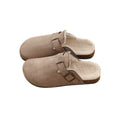 Maomao birkenstock shoes women's 2025 new arrivalfall and winter slip-on fleece-linedheattech birkenstock shoes lazy toe half mop cotton shoes