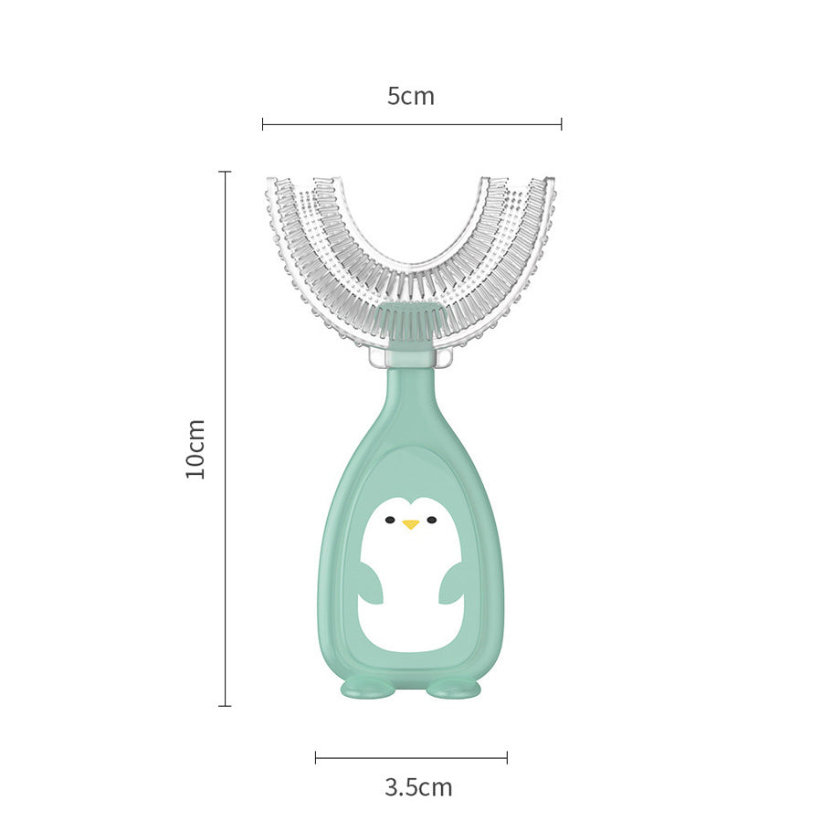 Children's u-shaped toothbrush Soft bristle silicone toothbrush Baby oral cleaning toothbrush Children's toothbrush wholesale