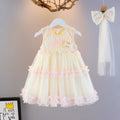 Baby girl sweet melody cake dress - new summer collection: short-sleeve mesh cute princess dress - wholesale available